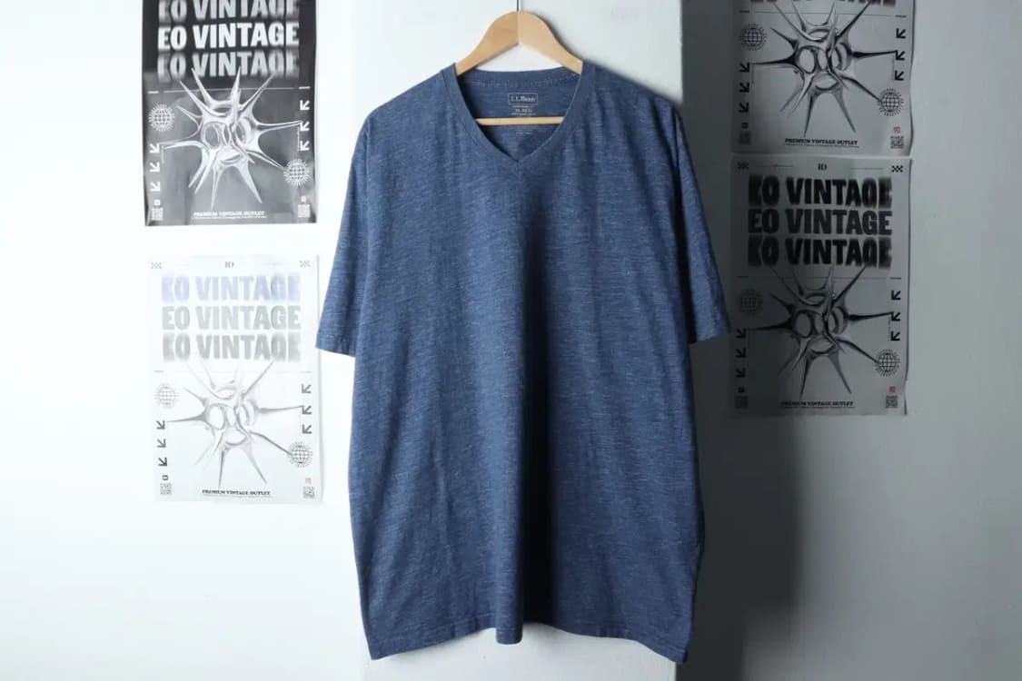 (XL-2XL) 브랜드빈티지 반팔 티셔츠 엘엘빈 빅사이즈 블루-1451C 상품이미지2