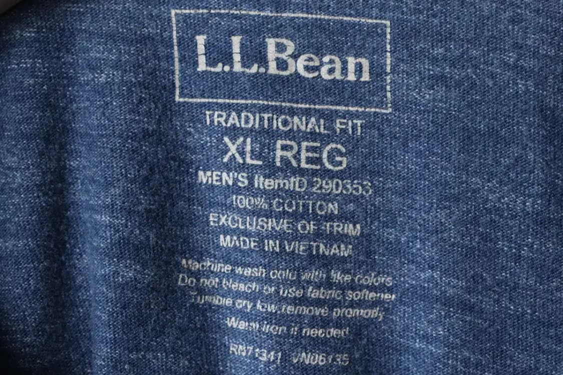 (XL-2XL) 브랜드빈티지 반팔 티셔츠 엘엘빈 빅사이즈 블루-1451C 상품이미지5