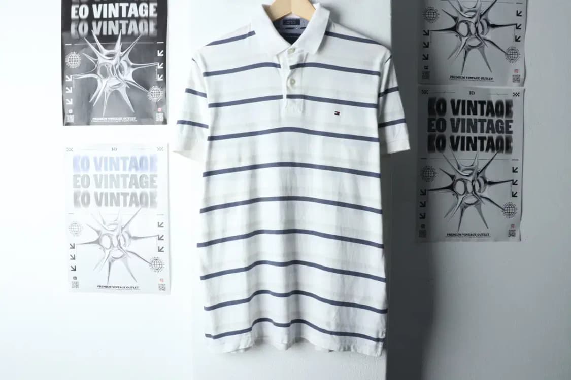 (M-XL) 타미힐피거 반팔 카라 티셔츠 보풀 스트라이프-14522 상품이미지2