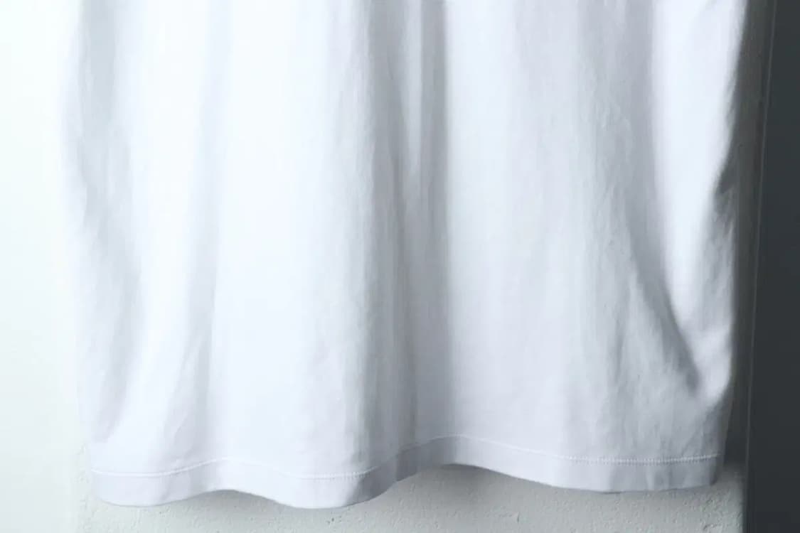 W(L) 무신사 스탠다드 반팔 티셔츠 화이트 무지 롱-1456F 상품이미지4