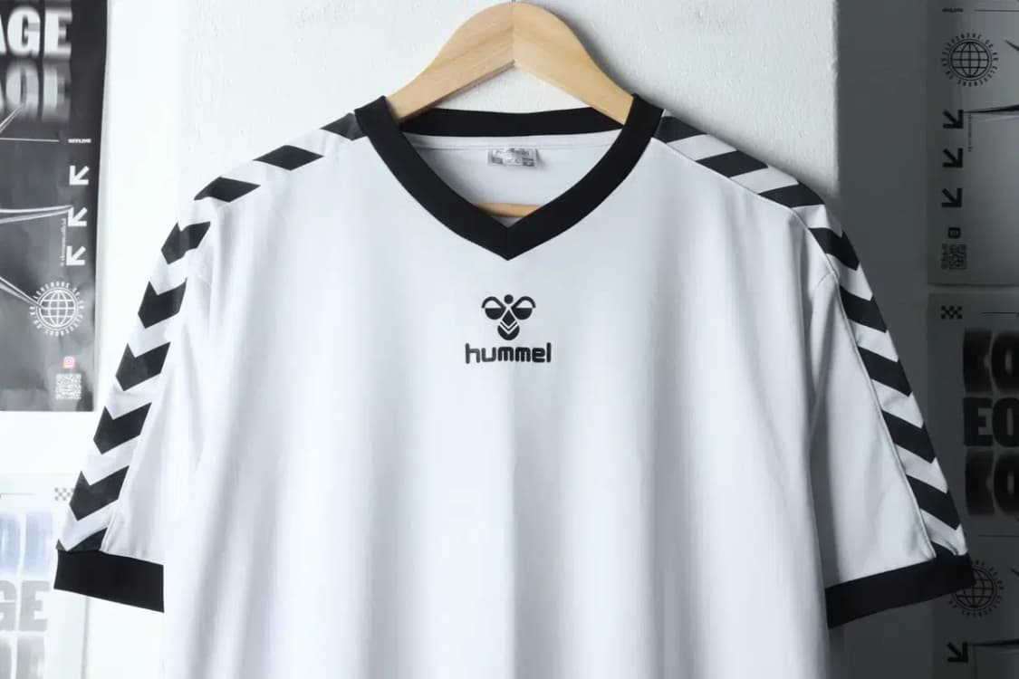 (XL) 험멜 반팔 티셔츠 축구 화이트 올드스쿨-14573 상품이미지3