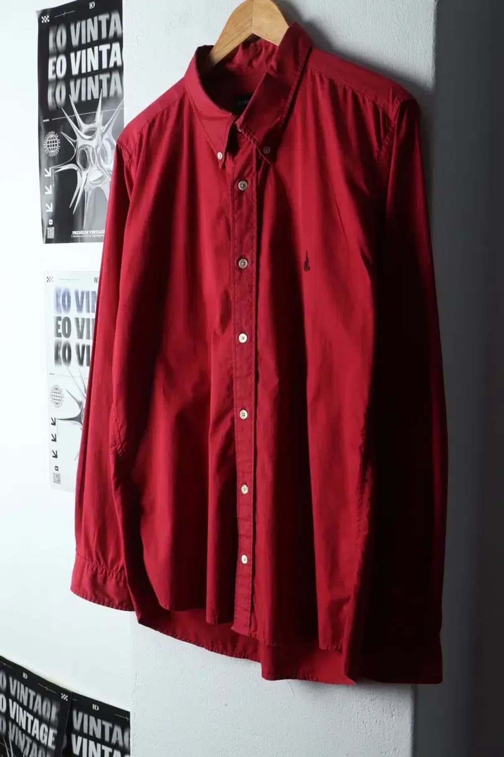 (2XL) 빈폴 셔츠 남방 빅사이즈 레드 아메카지-145DE 상품이미지1