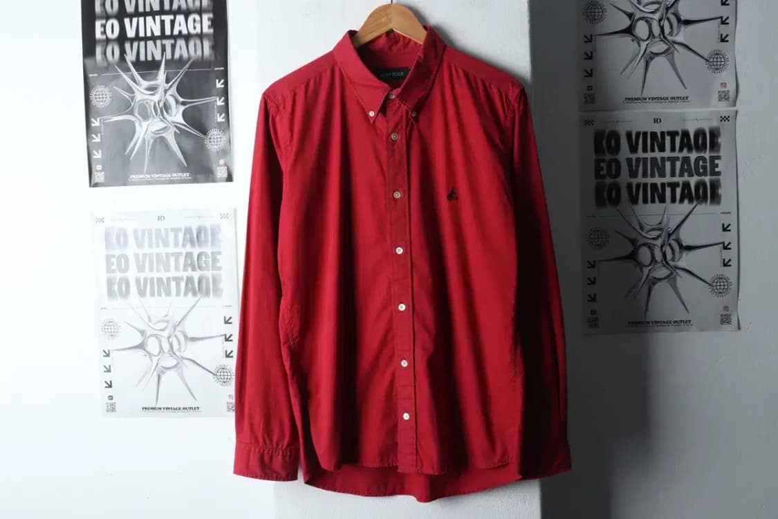 (2XL) 빈폴 셔츠 남방 빅사이즈 레드 아메카지-145DE 상품이미지2