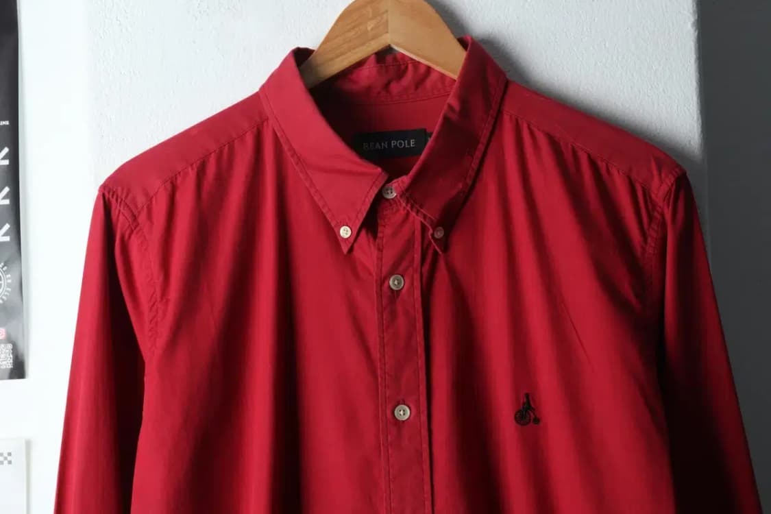 (2XL) 빈폴 셔츠 남방 빅사이즈 레드 아메카지-145DE 상품이미지3