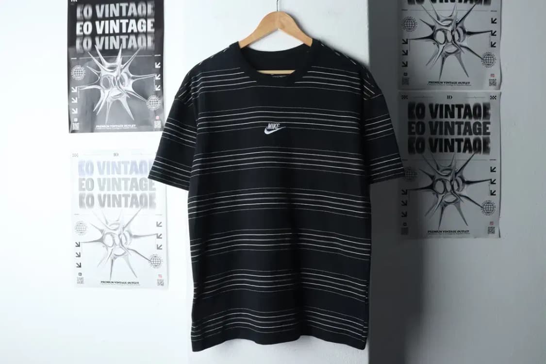(XL) 나이키 반팔 티셔츠 스트라이프 블랙-14600 상품이미지2