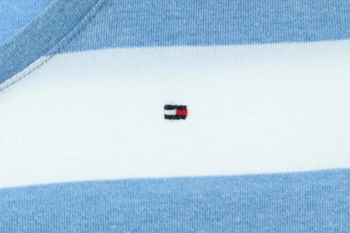 W(L) 타미힐피거 반팔 티셔츠 보풀 브이넥 스트라이프-14664 상품이미지4
