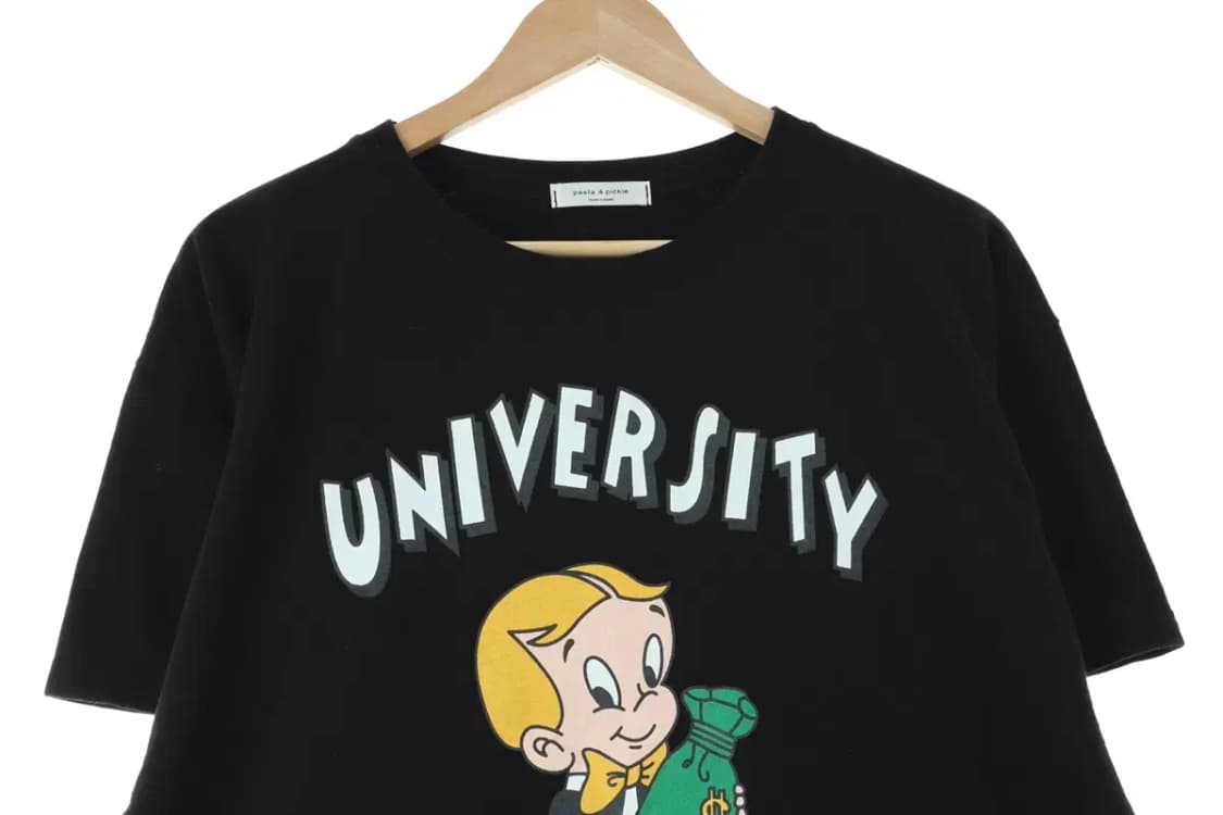 W(F) 브랜드빈티지 반팔 티셔츠 블랙 올드스쿨-14671 상품이미지2