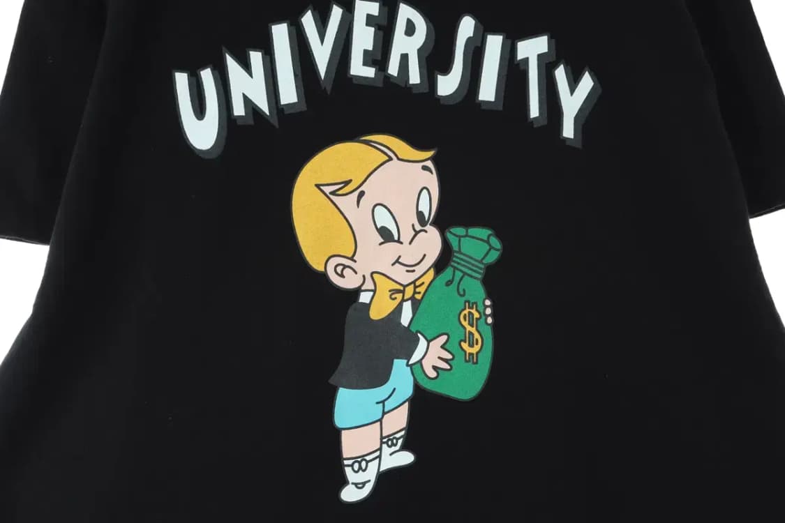 W(F) 브랜드빈티지 반팔 티셔츠 블랙 올드스쿨-14671 상품이미지4