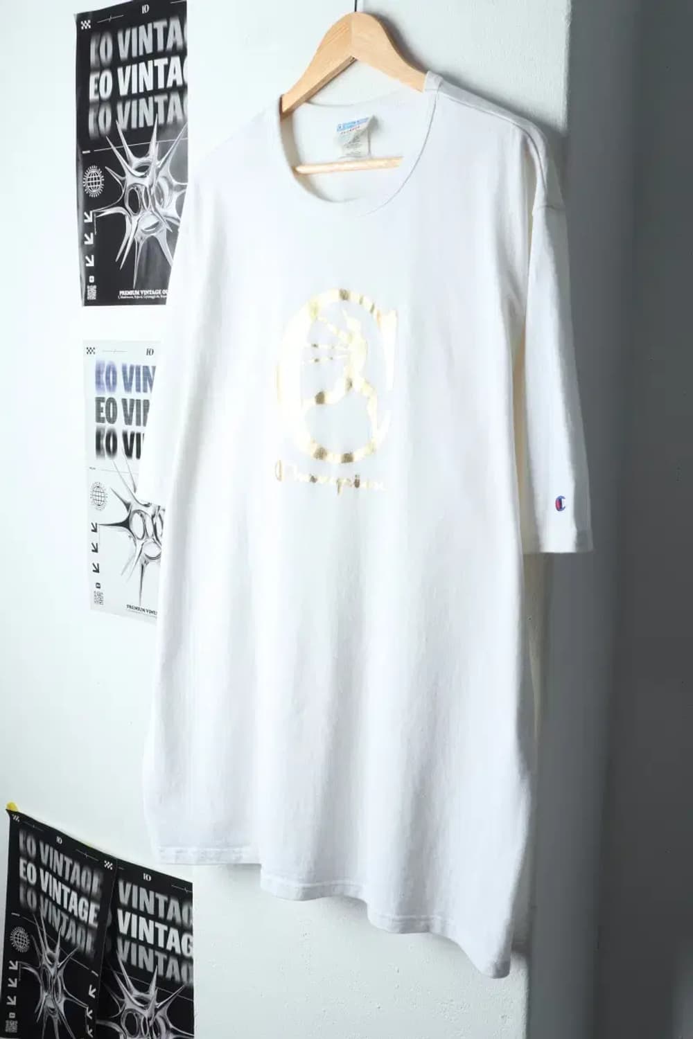 (3XL-4XL) 챔피온 반팔 티셔츠 빅사이즈 화이트-146BB 상품이미지1