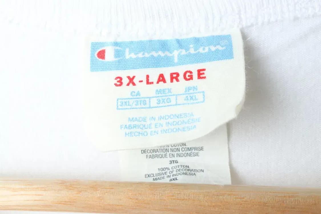 (3XL-4XL) 챔피온 반팔 티셔츠 빅사이즈 화이트-146BB 상품이미지7