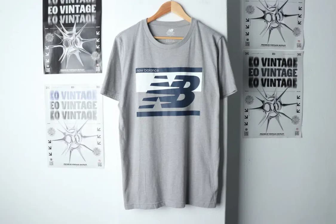 (L-XL) 뉴발란스 반팔 티셔츠 그레이 올드스쿨-146C4 상품이미지2