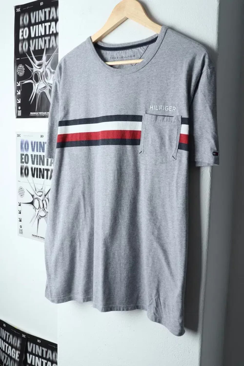 (L-XL) 타미힐피거 반팔 티셔츠 사용감 그레이-146CA 상품이미지1