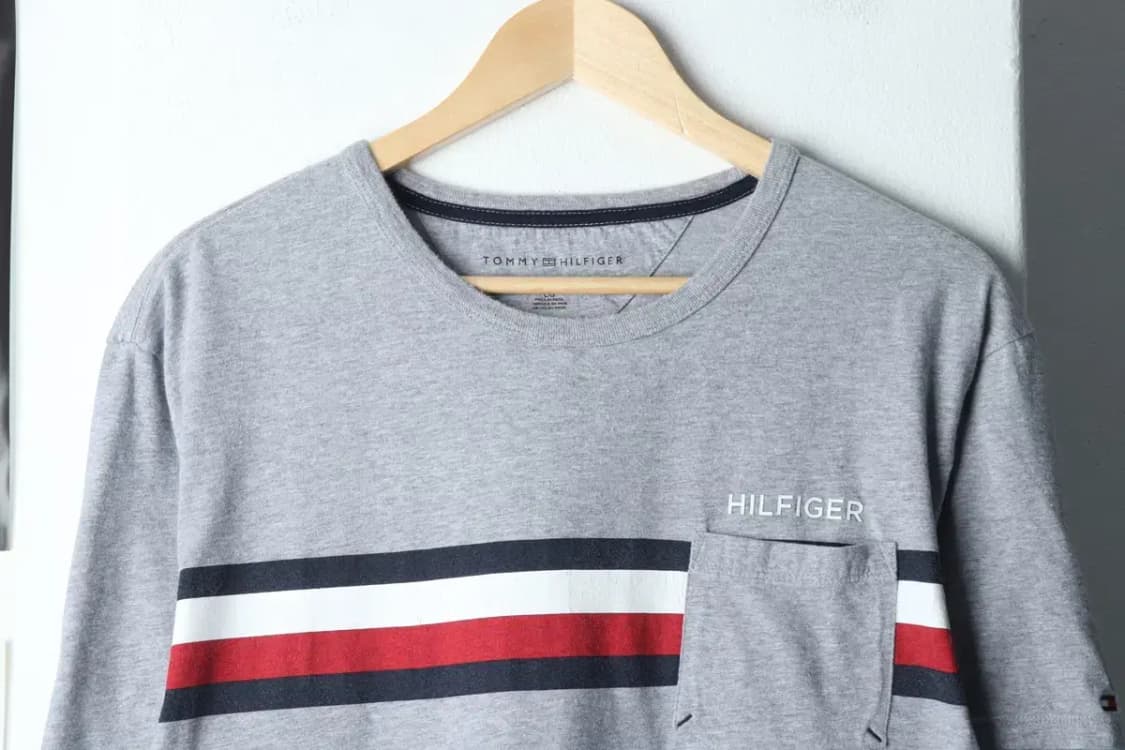 (L-XL) 타미힐피거 반팔 티셔츠 사용감 그레이-146CA 상품이미지3