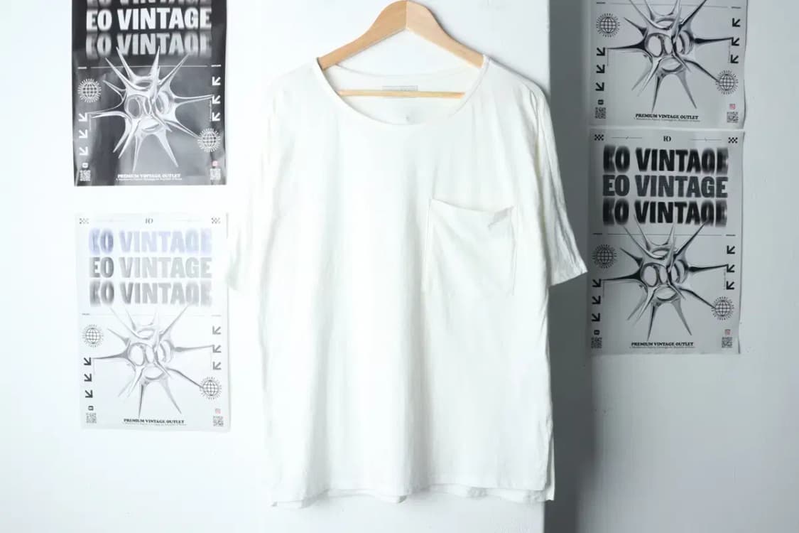 W(XL) 브랜드빈티지 반팔 티셔츠 쿠즈텡 화이트 포켓-146DA 상품이미지2