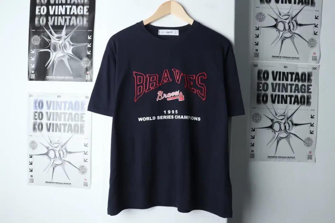 W(F) 브랜드빈티지 반팔 티셔츠 애틀란타 네이비-146DC 상품이미지2