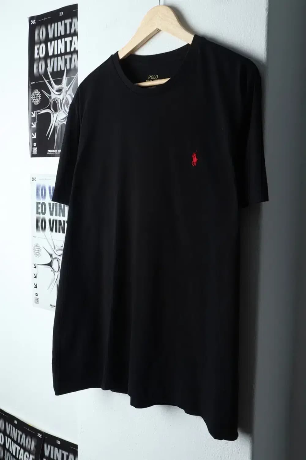 (L-XL) 폴로 랄프로렌 반팔 티셔츠 블랙 레드포니-146E6 상품이미지1
