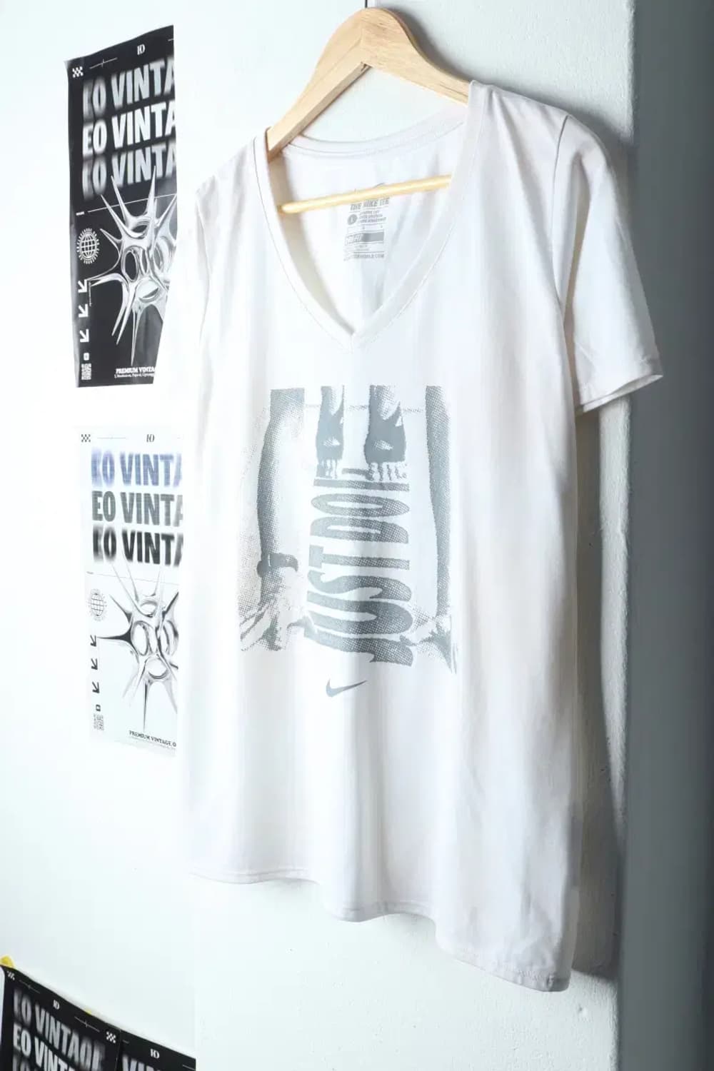 W(L-XL) 나이키 반팔 티셔츠 런닝 브이넥-1470D 상품이미지1