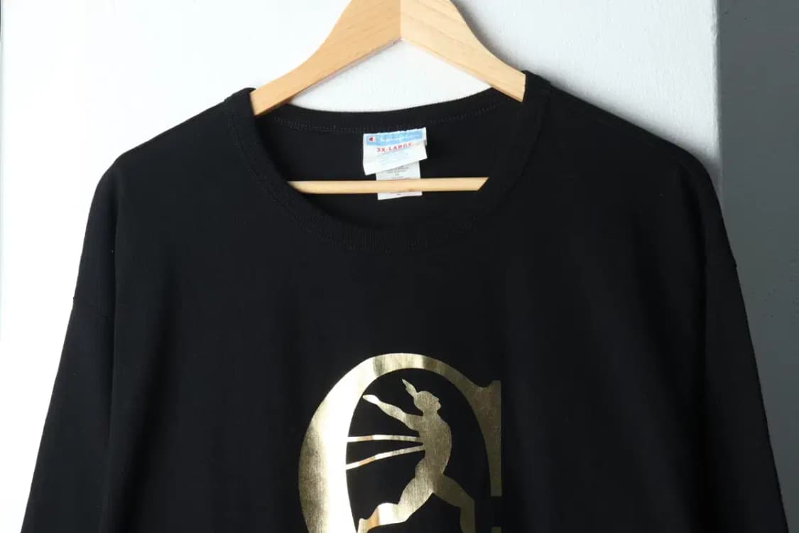 (3XL-4XL) 챔피온 반팔 티셔츠 빅사이즈 블랙 올드스쿨-14716 상품이미지3