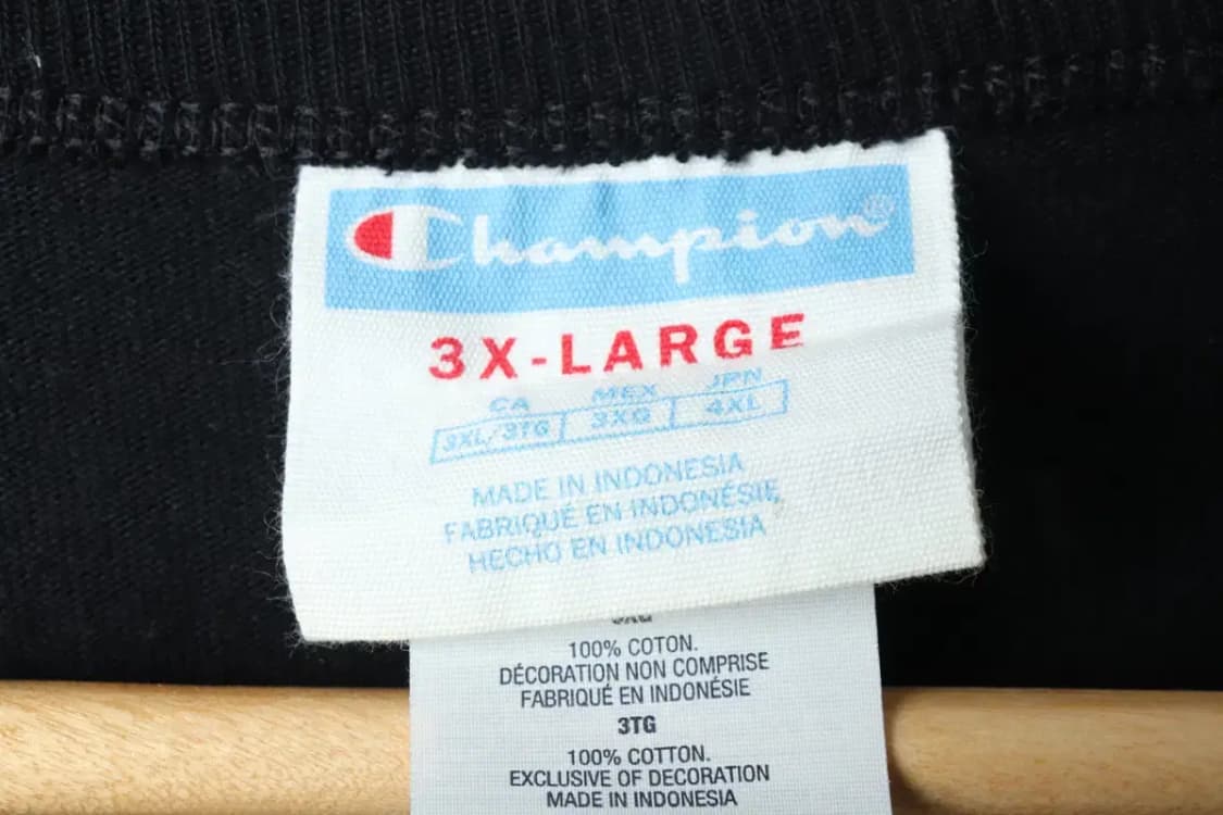 (3XL-4XL) 챔피온 반팔 티셔츠 빅사이즈 블랙 올드스쿨-14716 상품이미지7