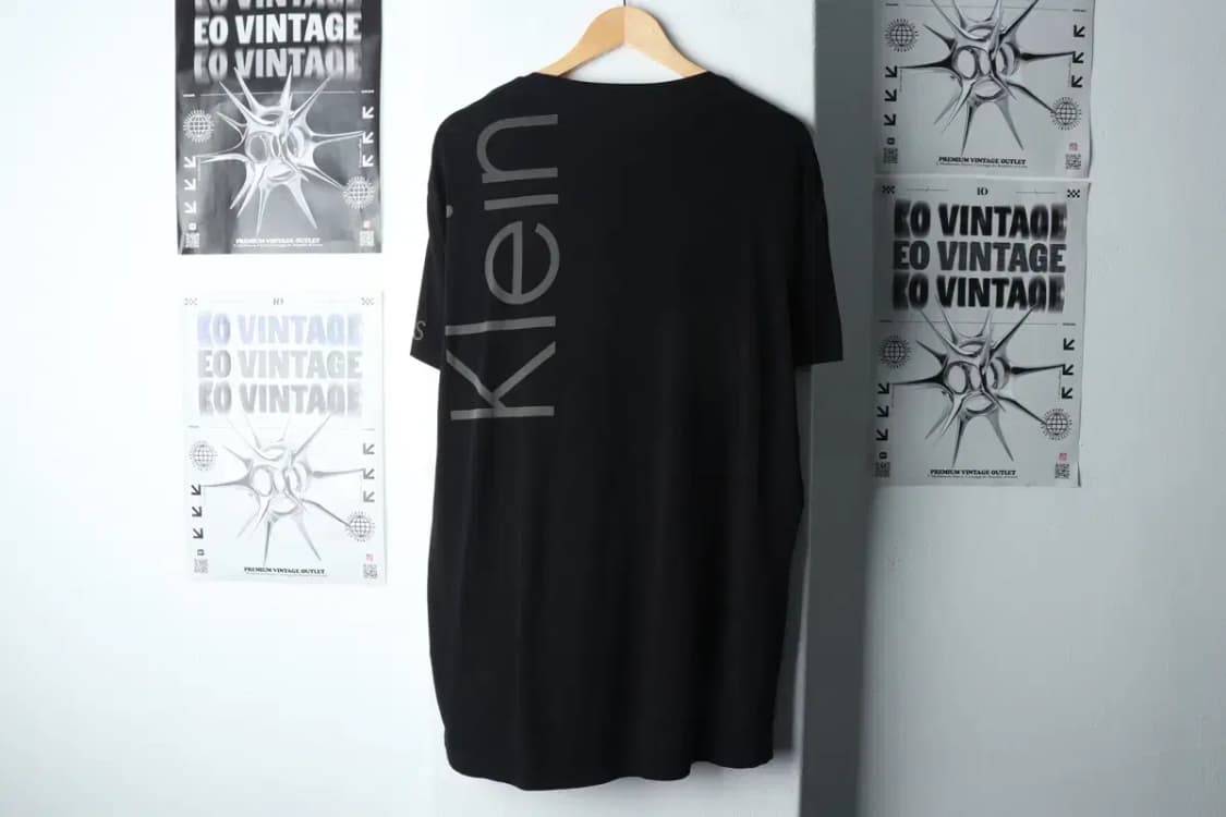 (XL-2XL) 캘빈클라인 반팔 티셔츠 빅사이즈 블랙 올드스쿨-1471A 상품이미지5