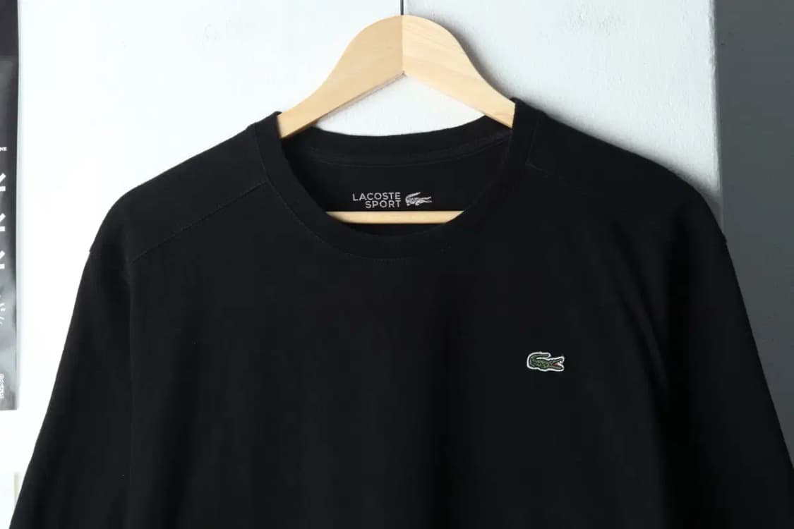 (L-XL) 라코스테 반팔 티셔츠 블랙 로고 기본-1471B 상품이미지3