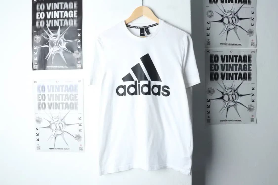 (L-XL) 아디다스 반팔 티셔츠 화이트 빅로고-1471C 상품이미지2