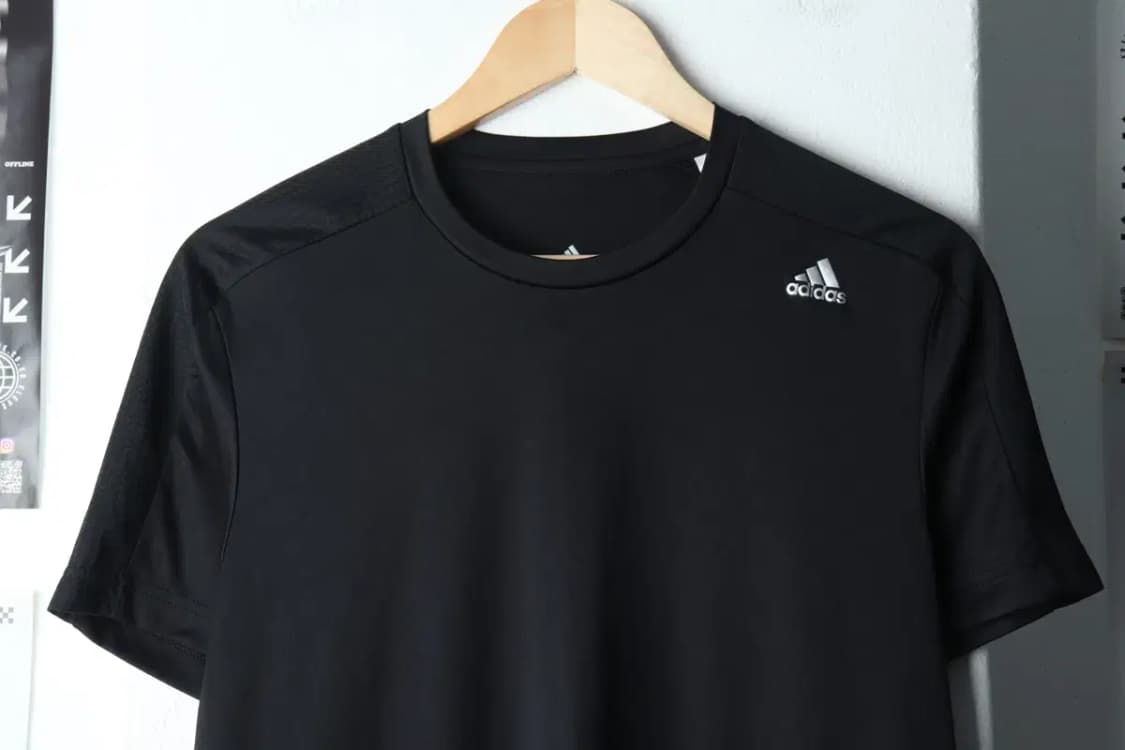 (XL) 아디다스 반팔 티셔츠 기능성 블랙 삼선-1472E 상품이미지3