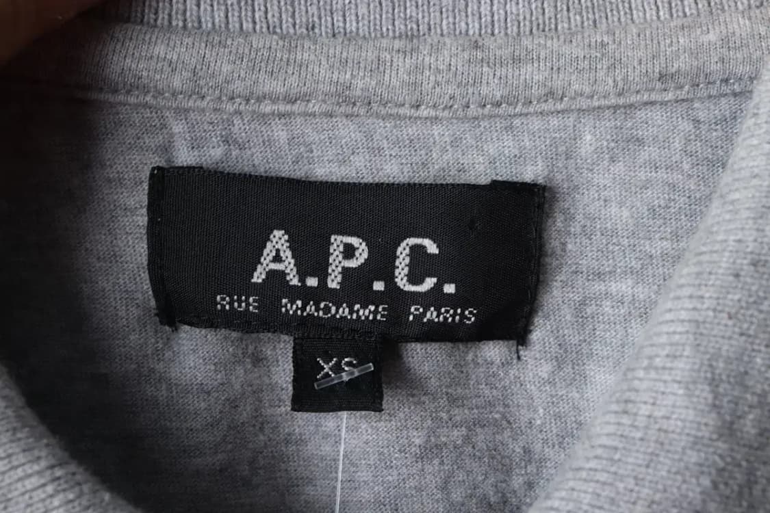 (XS) APC 아페쎄 반팔 카라 티셔츠 년대 그레이-1459D 상품이미지5