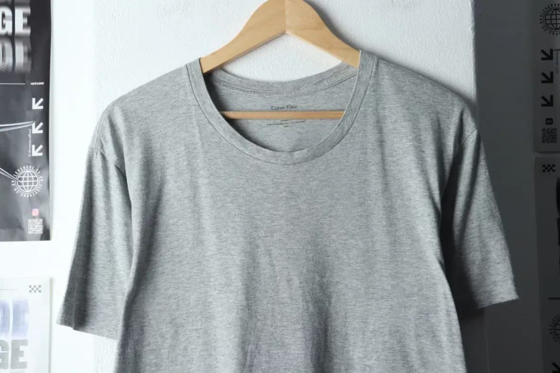(L-XL) 캘빈클라인 반팔 티셔츠 그레이 기본-145B0 상품이미지3
