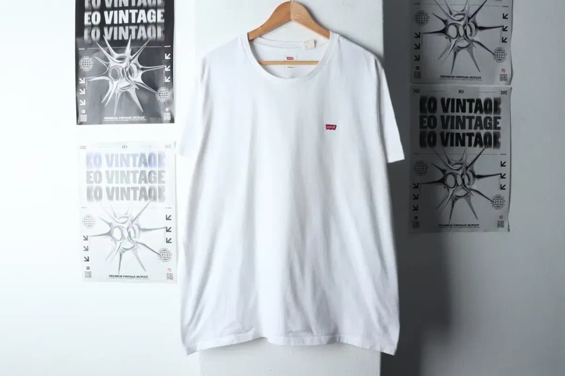 (XL-2XL) 리바이스 반팔 티셔츠 화이트 올드스쿨-145B2 상품이미지2