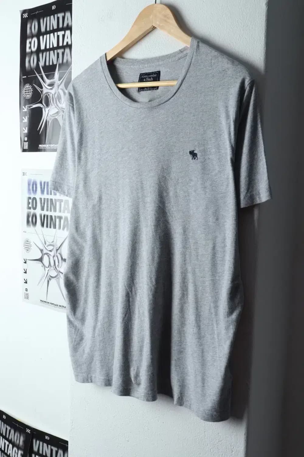 (L-XL) 아베크롬비 반팔 티셔츠 그레이 올드스쿨-145BD 상품이미지1