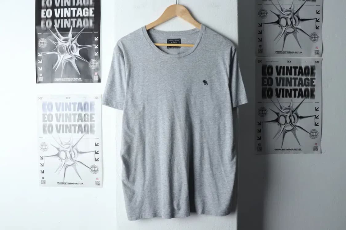 (L-XL) 아베크롬비 반팔 티셔츠 그레이 올드스쿨-145BD 상품이미지2