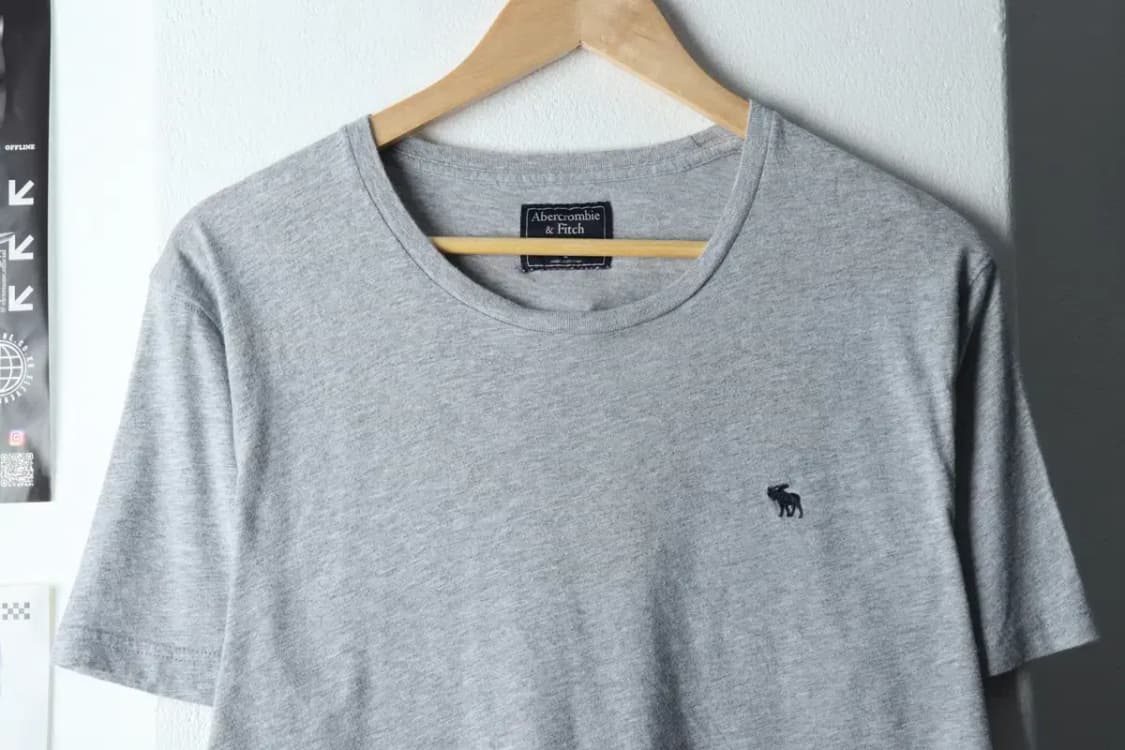 (L-XL) 아베크롬비 반팔 티셔츠 그레이 올드스쿨-145BD 상품이미지3