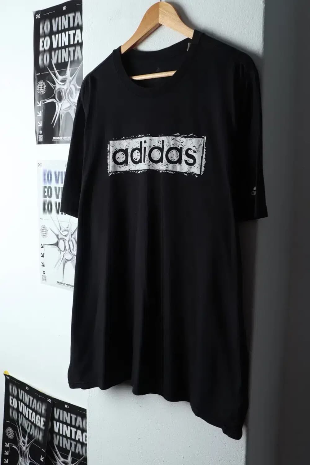(3XL) 아디다스 반팔 티셔츠 빅사이즈 블랙 올드스쿨-145C9 상품이미지1