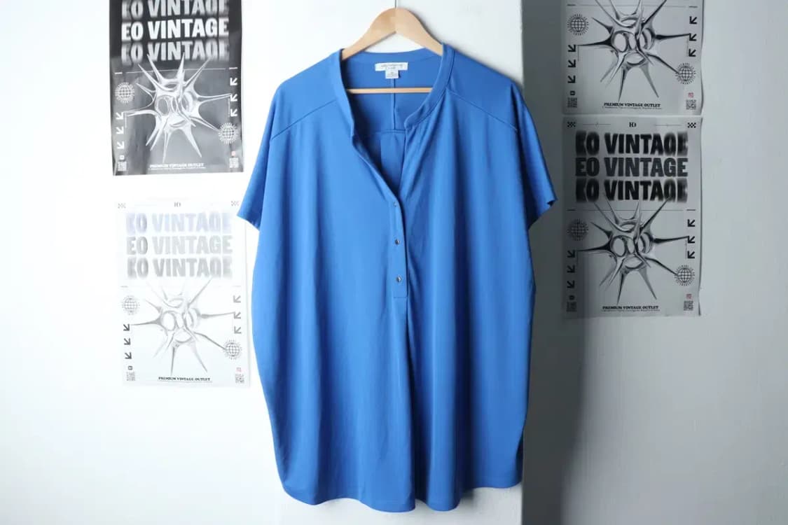 W(3XL) 브랜드빈티지 반팔 티셔츠 빅사이즈 폴리-1478E 상품이미지2