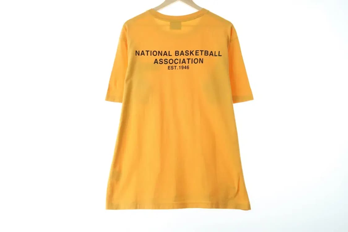 (2XL) NBA 엔비에이 반팔 티셔츠 빅사이즈 노랑 올드스쿨-1480B 상품이미지5