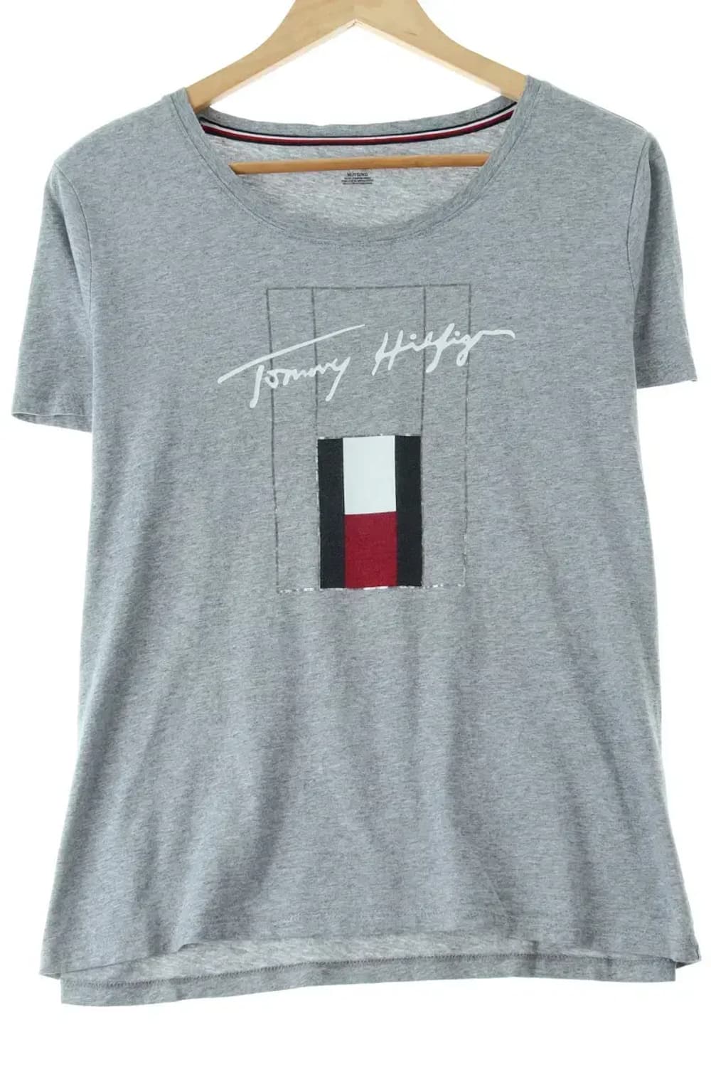 W(XL-2XL) 타미힐피거 반팔 티셔츠 빅사이즈 그레이-1481C 상품이미지1