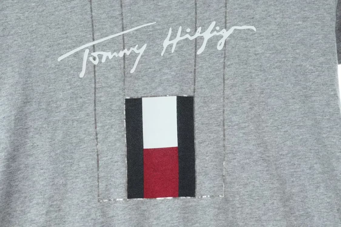 W(XL-2XL) 타미힐피거 반팔 티셔츠 빅사이즈 그레이-1481C 상품이미지4
