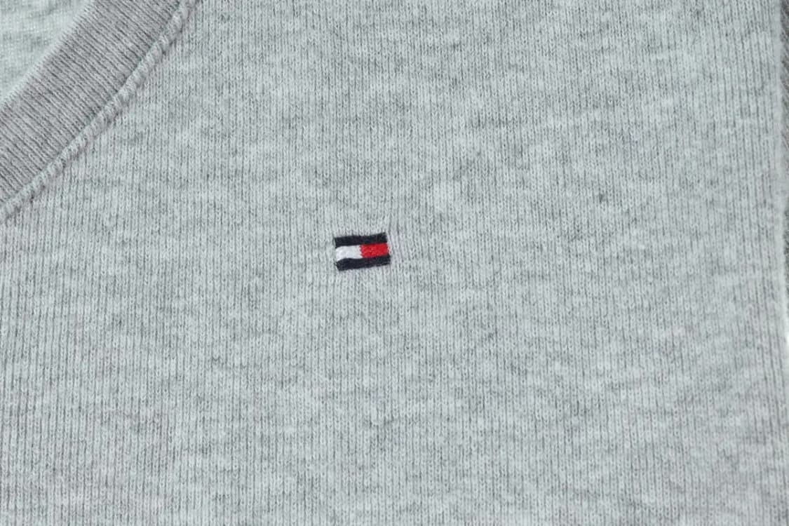 W(L-XL) 타미힐피거 반팔 티셔츠 브이넥 그레이-1481F 상품이미지4
