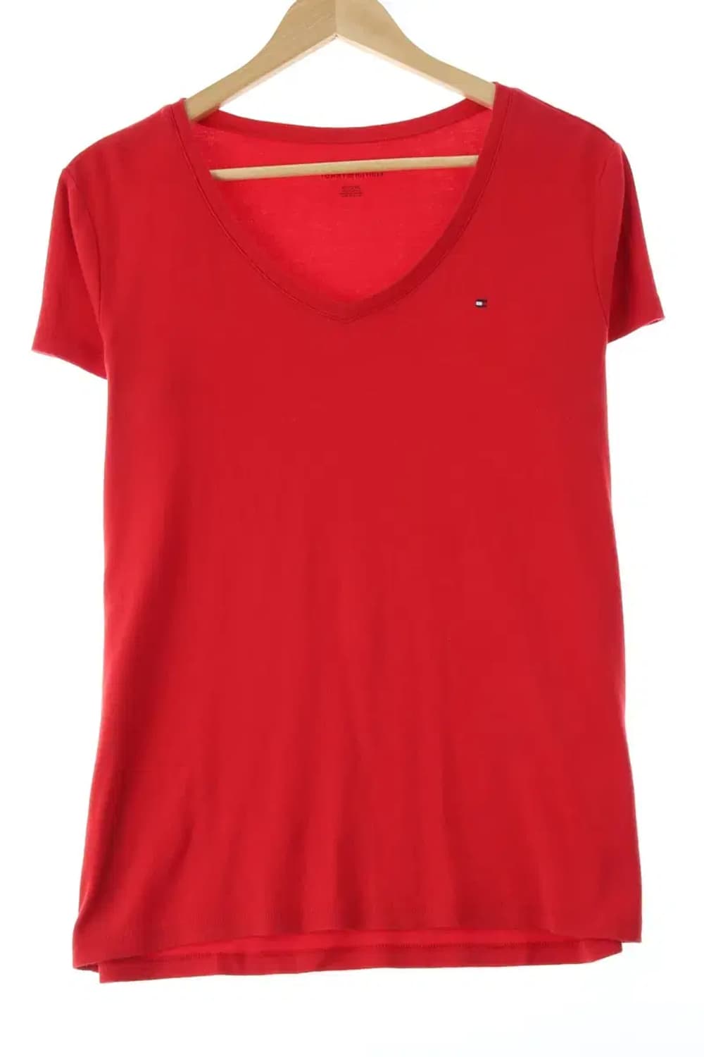 W(XL-2XL) 타미힐피거 반팔 티셔츠 빅사이즈 브이넥 레드-14821 상품이미지1