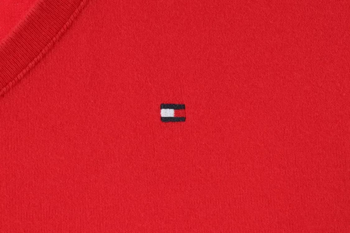 W(XL-2XL) 타미힐피거 반팔 티셔츠 빅사이즈 브이넥 레드-14821 상품이미지4
