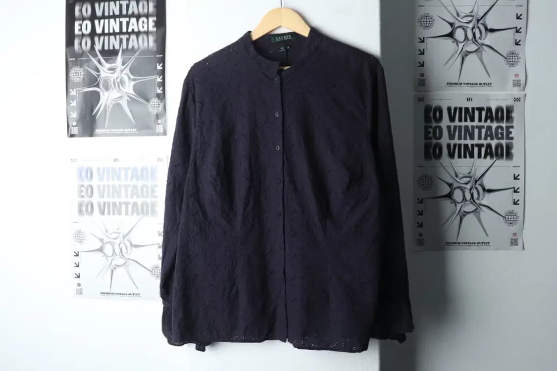 W(2XL) 폴로 랄프로렌 셔츠 남방 빅사이즈 패턴 네이비-14A00 상품이미지2