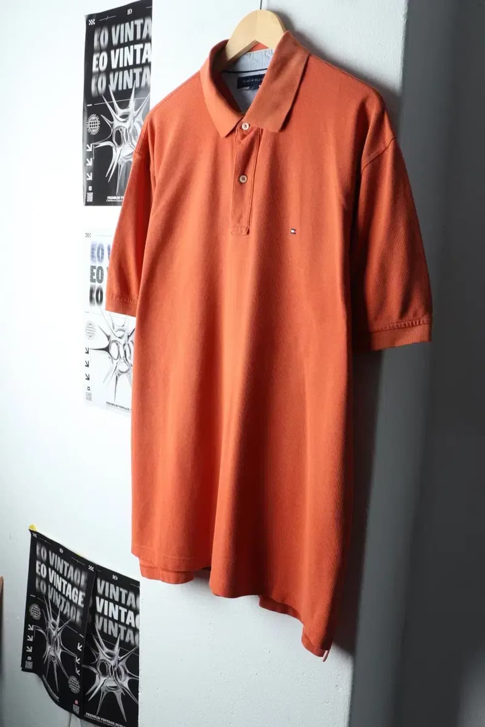 (XL-2XL) 타미힐피거 반팔 카라 티셔츠 빅사이즈 주황-14A1D 상품이미지1