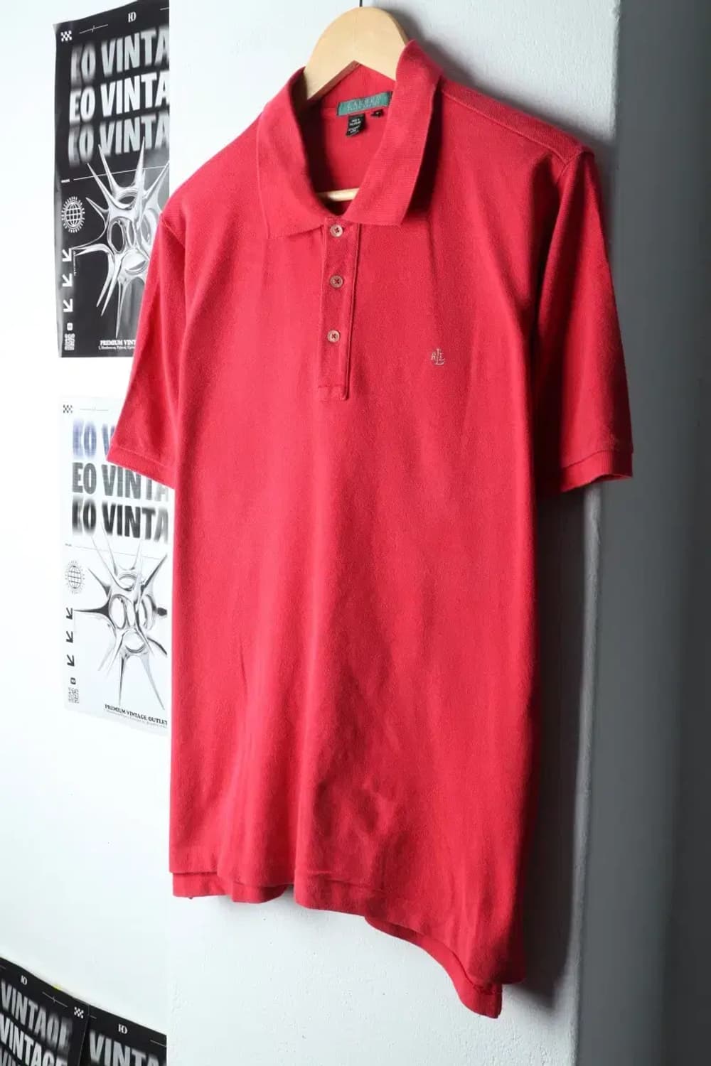 W(L-XL) 폴로 랄프로렌 반팔 카라 티셔츠 핑크 올드스쿨-14A20 상품이미지1