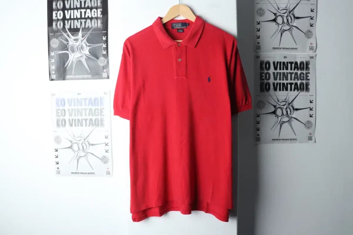 (L-2XL) 폴로 랄프로렌 반팔 카라 티셔츠 빅사이즈 레드-14A23 상품이미지2