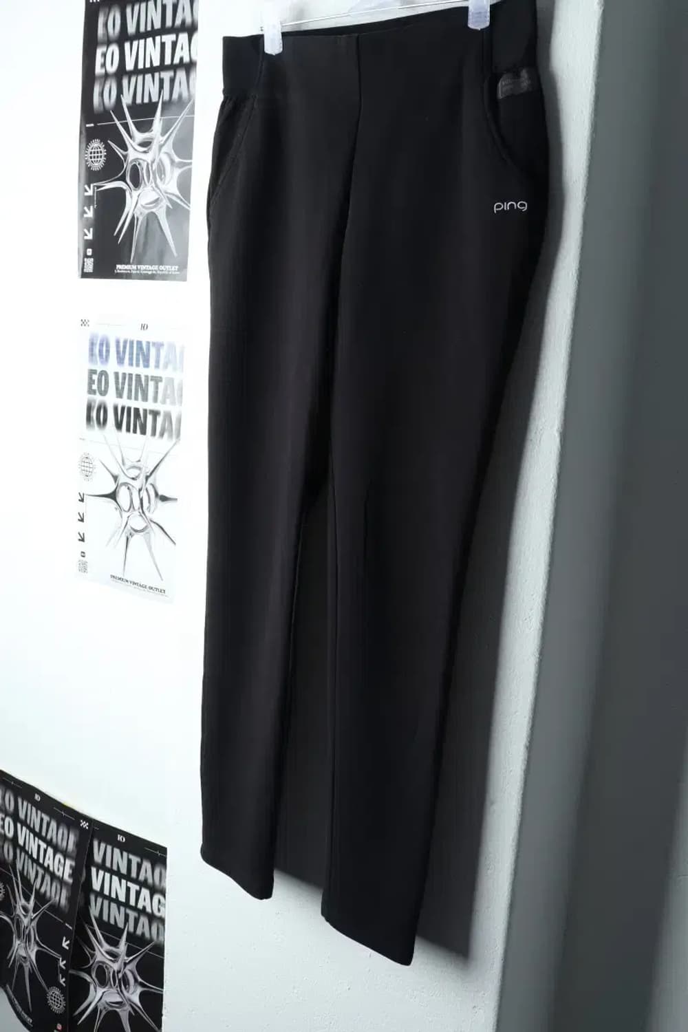 W(S) 핑 트레이닝복 바지 런닝 블랙-1F67 상품이미지1