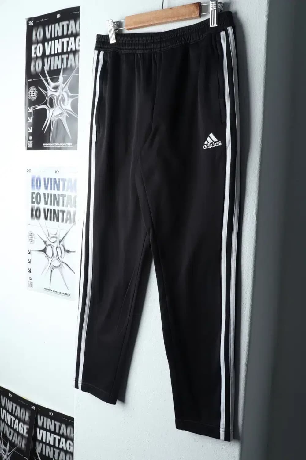 W(XS) 아디다스 트레이닝복 바지 약기모 블랙 삼선-1FD0 상품이미지1