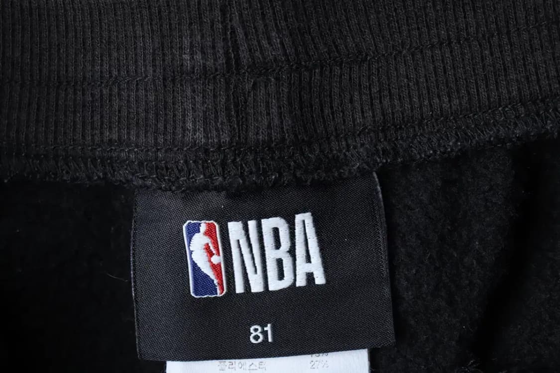W(XL) NBA 엔비에이 트레이닝복 바지 블랙 밴딩 면-1FD5 상품이미지7