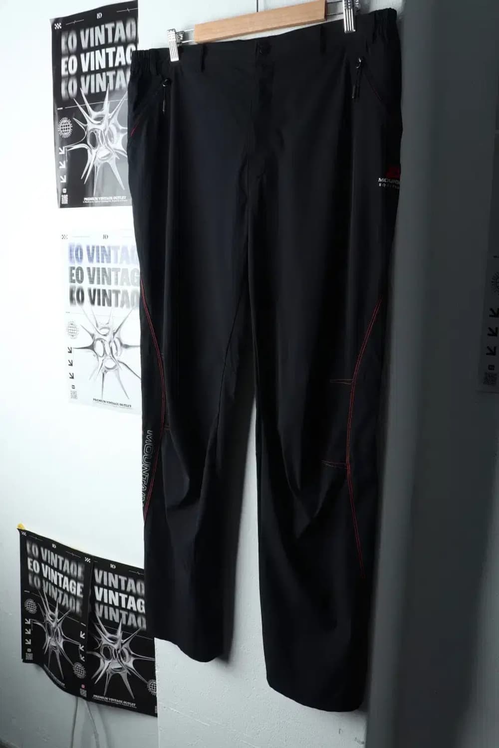 (2XL) 브랜드빈티지 트레이닝복 바지 빅사이즈 등산 블랙-1FDD 상품이미지1