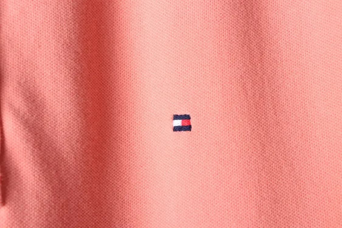 W(XL) 타미힐피거 반팔 카라 티셔츠 핑크 올드스쿨-14B14 상품이미지5